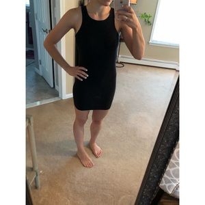 Black dress with cut outs on the back